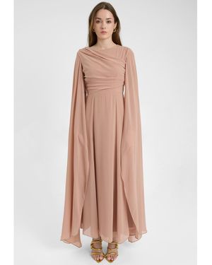 MARYISA Modest Chiffon Dress Maxi With Wrap Style Top - Multicolor