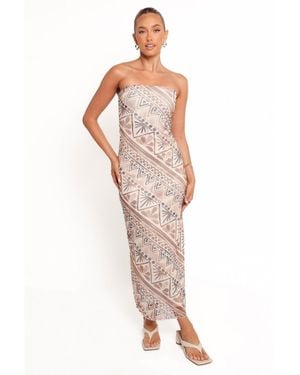Petal & Pup Saskia Strapless Midi Dress - White