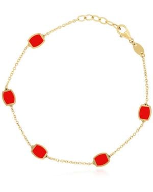 The Lovery Icon Bracelet 14k Gold - Red