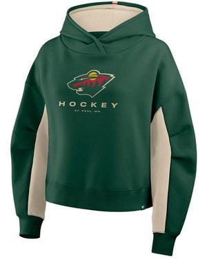 Fanatics Minnesota Wild Back Check Boxy Hoodie - Green