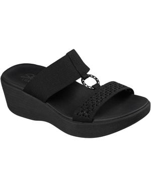 Skechers Parallel Lite -â Viral Queen Wedge Sandals From Finish Line - Black