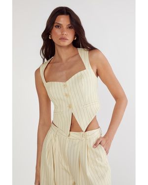 Nasty Gal Pinstripe Tailored Vest - Multicolor