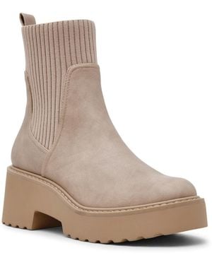 Dolce Vita Zepplin Lug Sole Chelsea Booties - Brown