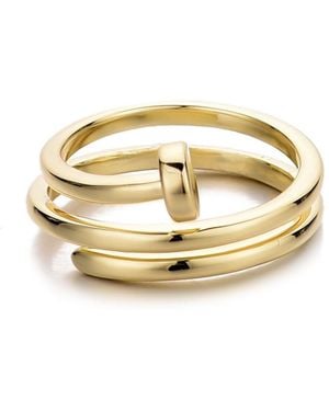 Adornia Nail Double Wrap Ring - Metallic