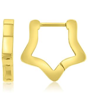 Roxy Waterproof Platinum 16mm Star huggie Earrings - Yellow