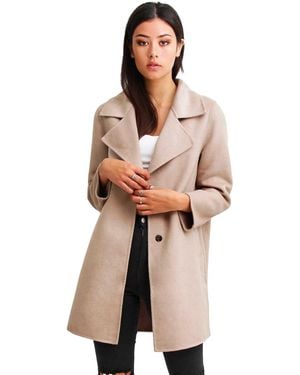 Belle & Bloom Ex-boyfriend Wool Blend Oversized Jacket - Natural
