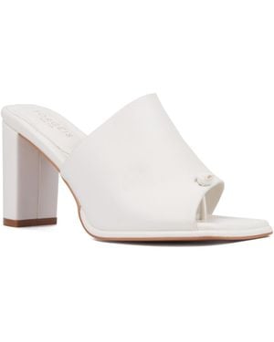 TORGEIS Darla Heel Slide Sandals - White