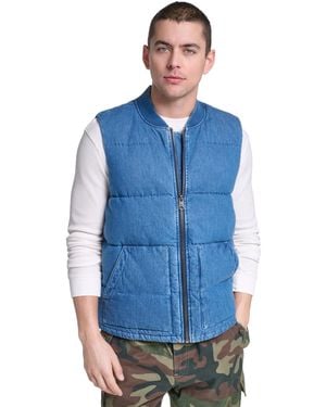 Levi's Quilted Denim Classic-fit Vest - Blue