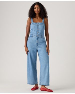 Levi's Drea Square Neck Button-front Jumpsuit - Blue