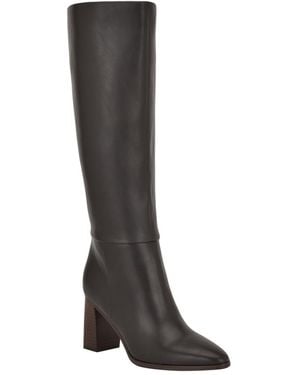 Calvin Klein Dawna Tall Block Heel Boots - Black