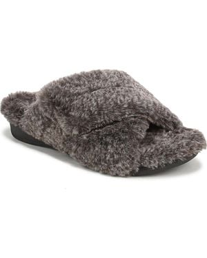 Vionic Relax Ii Open Toe Slippers - Gray