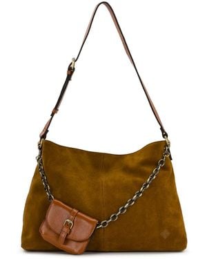 Patricia Nash Liora Suede Slouchy Large Tote Handbag - Brown