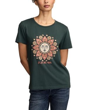 Lucky Brand Embroidered Short Sleeves T-shirt - Green