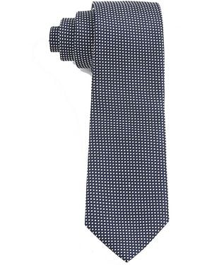 Tom Baine Classic Pin Grid Pattern Tie - Blue