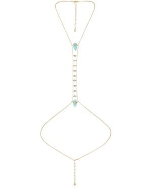 Ettika Turquoise Solstice Body Chain - White