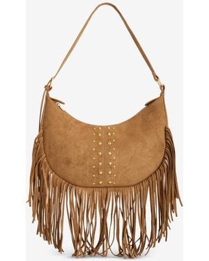 Style & Co. Fringed Faux-suede Hobo Bag - Brown