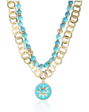 Jessica Simpson Layered Necklace - Blue