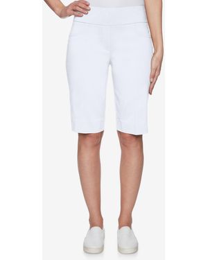 Ruby Rd. Petite Tech Mid-rise Shorts - White