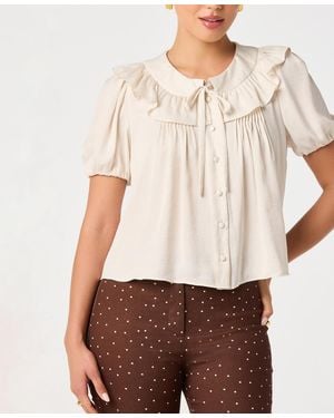 Astr Zayne Short-sleeve Top - White