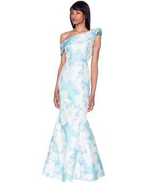 White Tie By Shani One-shoulder Gown - Blue