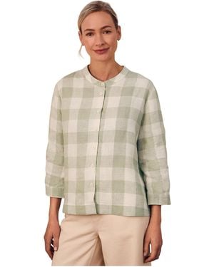 Celtic & Co. Check Swing Blouse - Natural