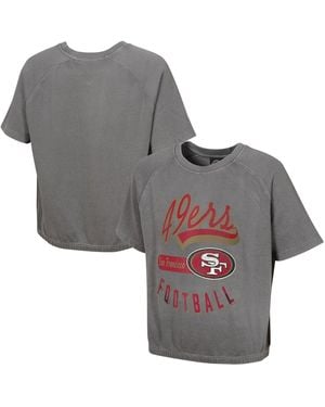 Outerstuff San Francisco 49ers Mineral Wash Short Sleeve Top - Gray
