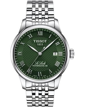 Tissot Swiss Automatic Le Locle Powermatic 80 Stainless Steel Bracelet Watch 39mm - Green