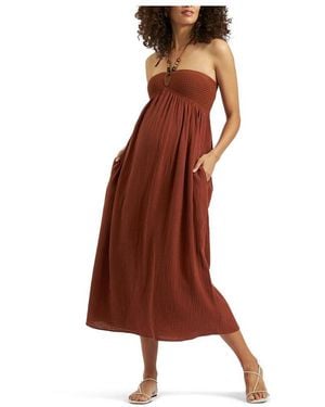 Ripe Maternity Maternity Ripe Evie Crochet Dress - Brown