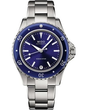 MIDO Swiss Automatic Ocean Star Stainless Steel Bracelet Watch 37mm - Blue