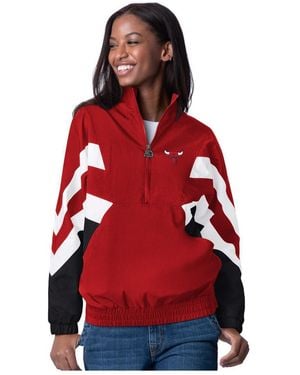 Starter Red Chicago Bulls Renegade Oxford Half-zip Jacket