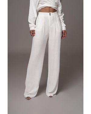 JLUXLABEL Thea Linen Pants - Gray