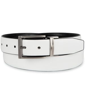 Alfani Tonal-buckle Belt - White