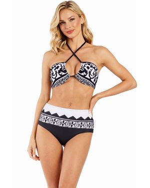 La Moda Clothing Club Moda Black And White Bikini Set