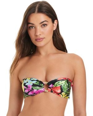 Red Carter Casablanca O-ring Bandeau Bikini Top - Black
