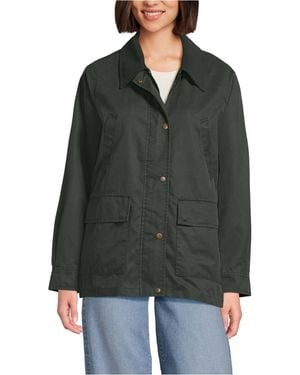 Lands' End Waxed Barn Jacket - Green