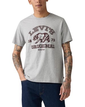 Levi's Classic Fit Short Sleeve Grizzly Bear Graphic Crewneck T-shirt - Gray