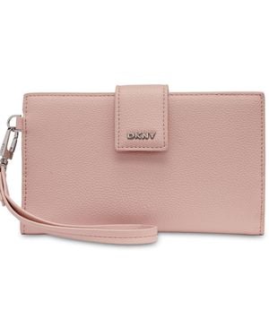 DKNY Boxed Lilah Snap Closure Flap Mini Wallet - Pink