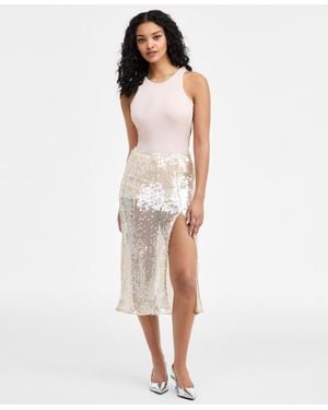 BarIII Paillette Slip Skirt - White