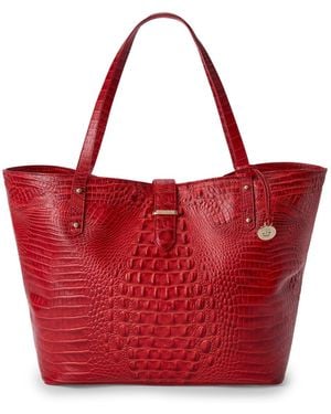 Brahmin All Day Extra-large Leather Tote Handbag - Red