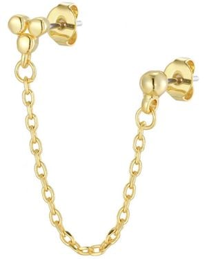 st. Moran Hanging Double Piercing Earring Single Piece Earring - Metallic