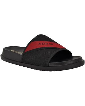 Guess Vellden Slip-on Lifted Fashion Slides - Black