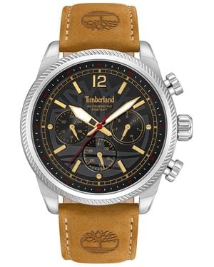 Timberland Multi-function Quartz Callahan Sport Leather Watch 46mm - Metallic