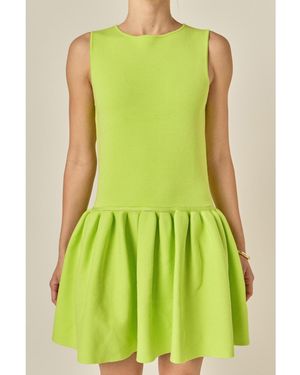 English Factory Knit Tank Dress in Green | Lyst