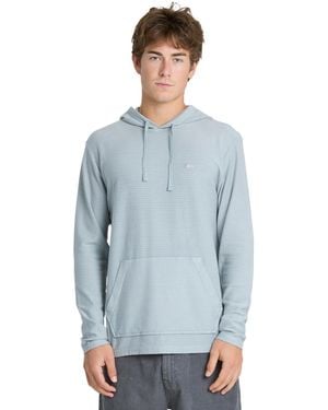 Quiksilver Alamitos Lightweight Textured Knit Hooded Sweatshirt - Blue