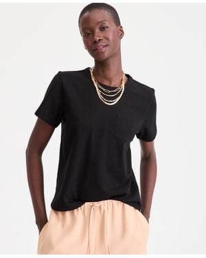 On 34th 100% Cotton Pocket T-shirt - Black