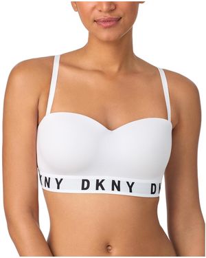 DKNY Cozy Boyfriend Bandeau Bra - White