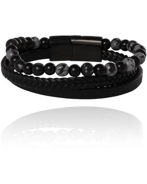 Lucky Brand Braided & Beaded Bracelet - Black