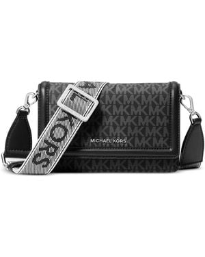 Michael Kors Michael Jet Set Mini Phone Webbing Nylon Crossbody - Black
