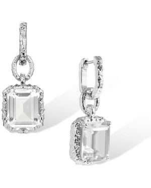 Retro Chic Agate Lava Earrings - White