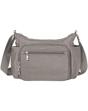 Baggallini Crosstown Small Hobo Crossbody Handbag - Gray